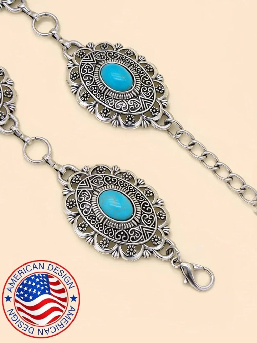 Stylish Western Metal Concho Belt for Women | Cowgirl Chain Accessory for